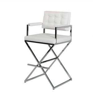 Director White Bar Stool