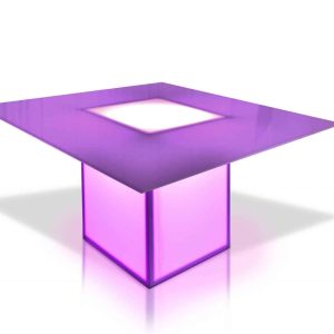 60" Illuminated Acrylic Square Table