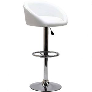 Scoop White Bar Stool