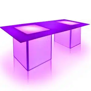 8ft Illuminated Acrylic Pedestal Table